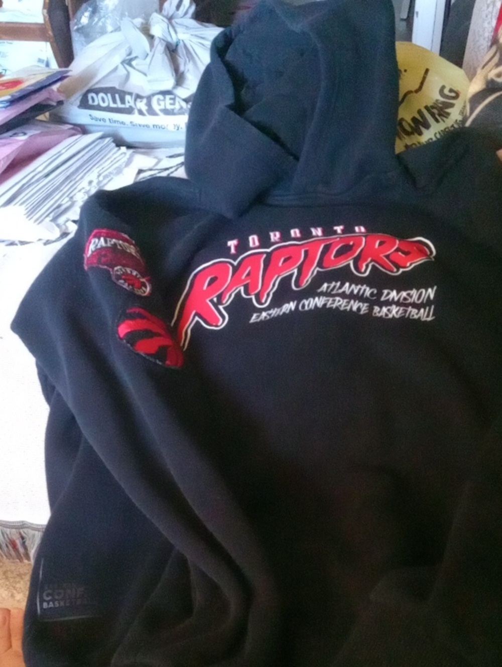NBA Toronto Raptors Black Hoodie with Red Logo